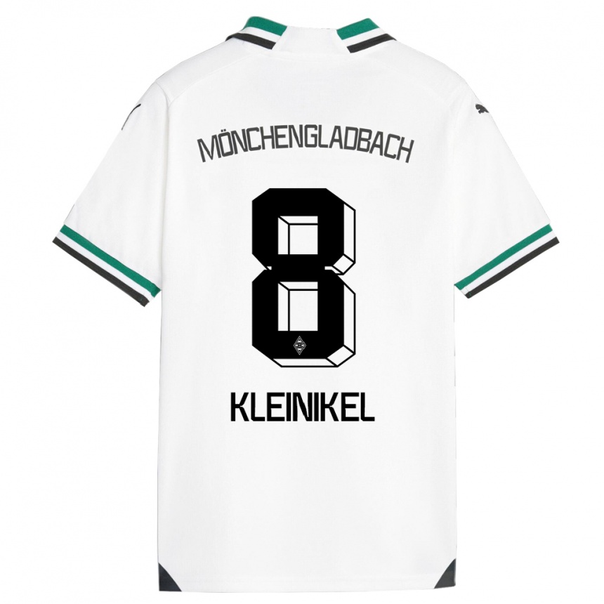 Vaikiškas Nadja Kleinikel #8 Balta Žalia Namų Marškinėliai 2023/24 T-Shirt