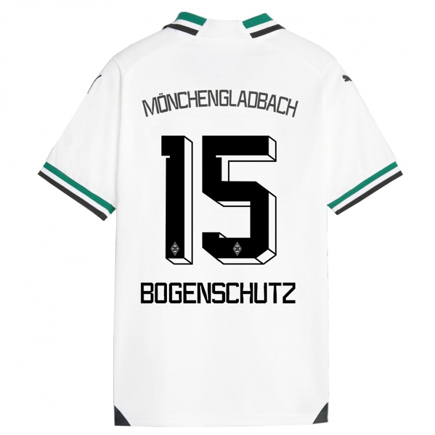 Vaikiškas Kerstin Bogenschutz #15 Balta Žalia Namų Marškinėliai 2023/24 T-Shirt