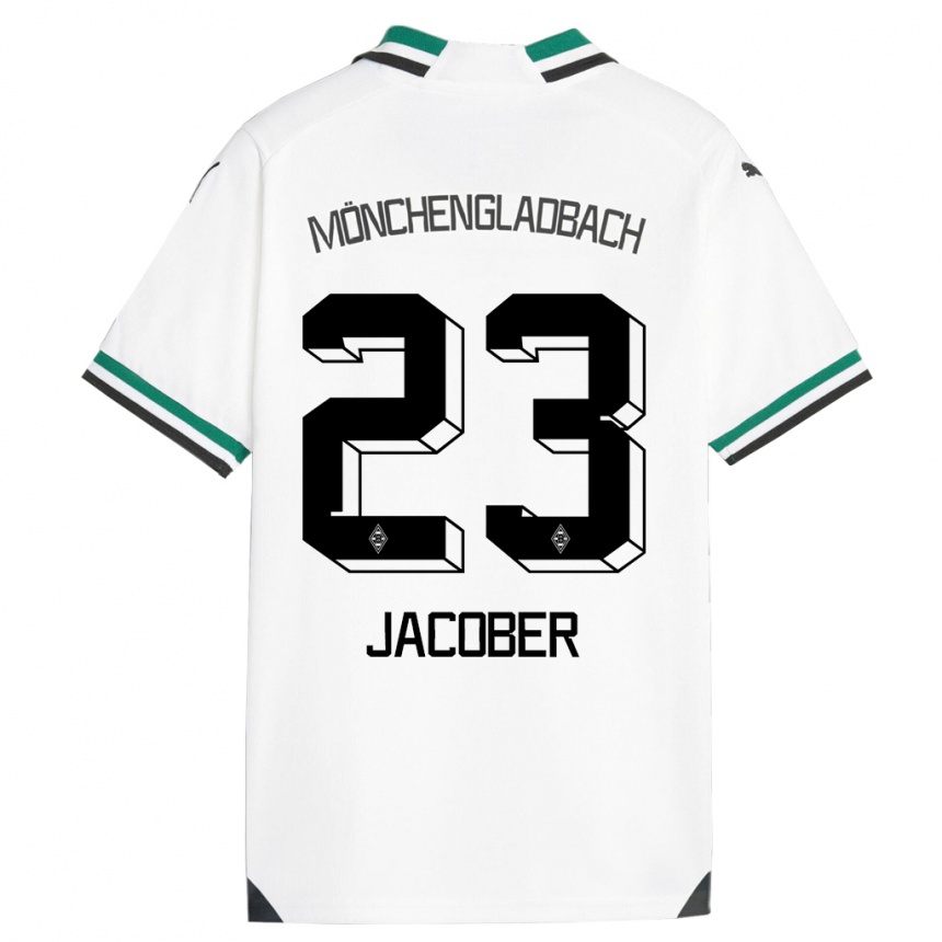 Vaikiškas Magdalena Jacober #23 Balta Žalia Namų Marškinėliai 2023/24 T-Shirt