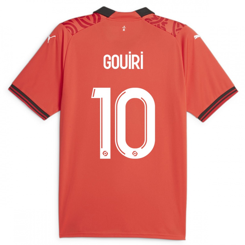 Vaikiškas Amine Gouiri #10 Raudona Namų Marškinėliai 2023/24 T-Shirt