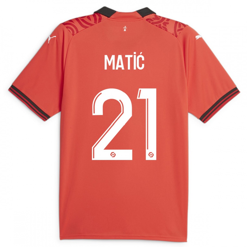 Vaikiškas Nemanja Matic #21 Raudona Namų Marškinėliai 2023/24 T-Shirt