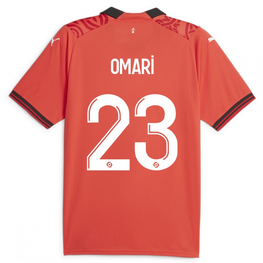 Vaikiškas Warmed Omari #23 Raudona Namų Marškinėliai 2023/24 T-Shirt