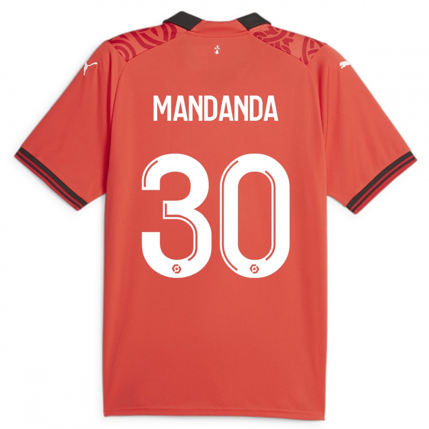 Vaikiškas Steve Mandanda #30 Raudona Namų Marškinėliai 2023/24 T-Shirt