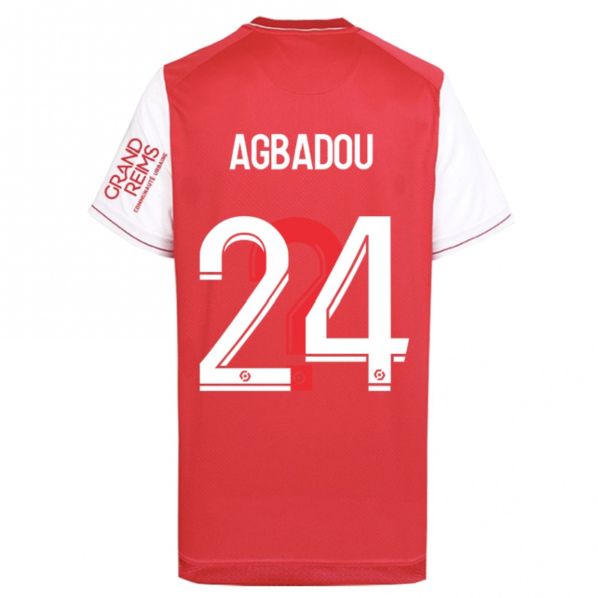 Vaikiškas Emmanuel Agbadou #24 Raudona Namų Marškinėliai 2023/24 T-Shirt