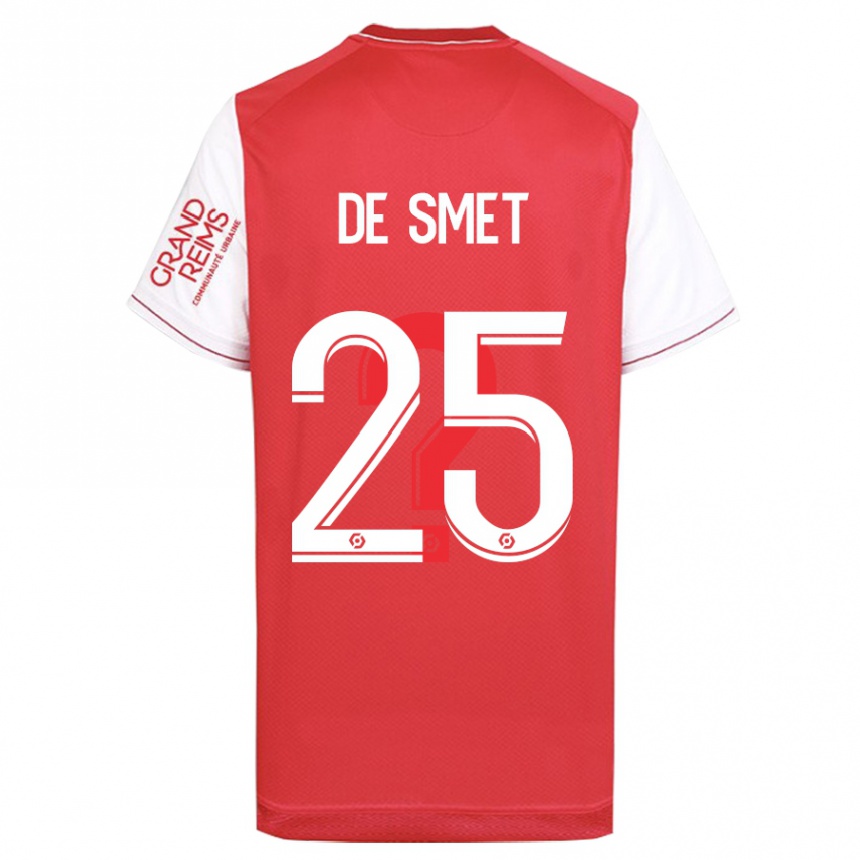 Vaikiškas Thibault De Smet #25 Raudona Namų Marškinėliai 2023/24 T-Shirt