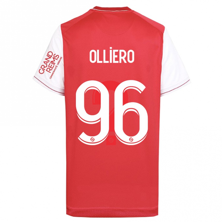 Vaikiškas Alexandre Olliero #96 Raudona Namų Marškinėliai 2023/24 T-Shirt