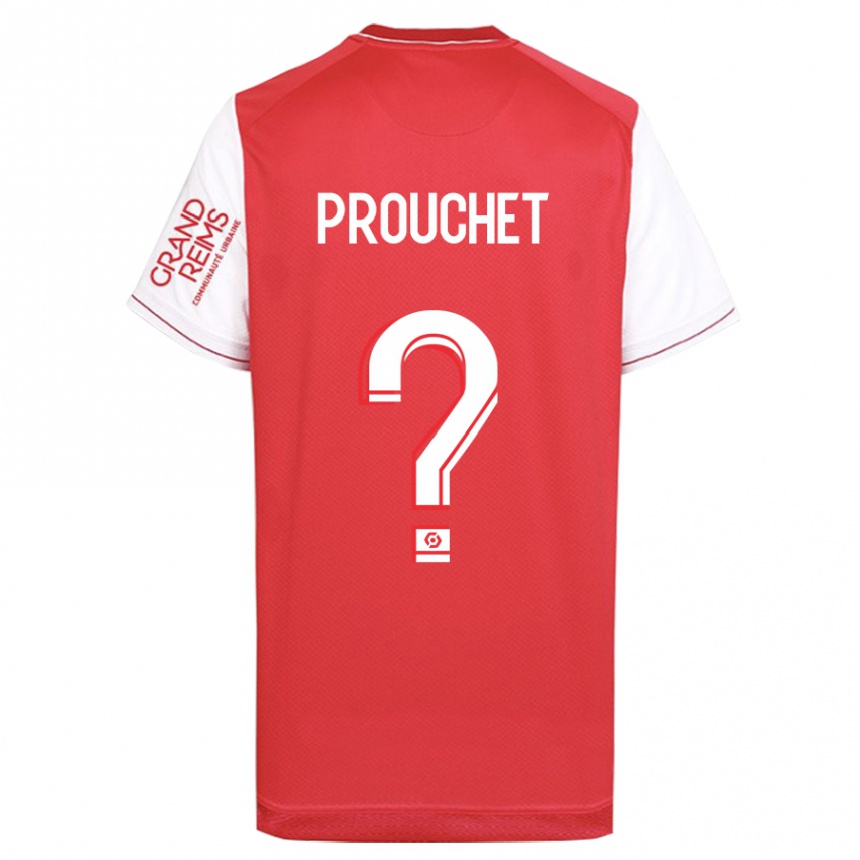 Vaikiškas Killian Prouchet #0 Raudona Namų Marškinėliai 2023/24 T-Shirt