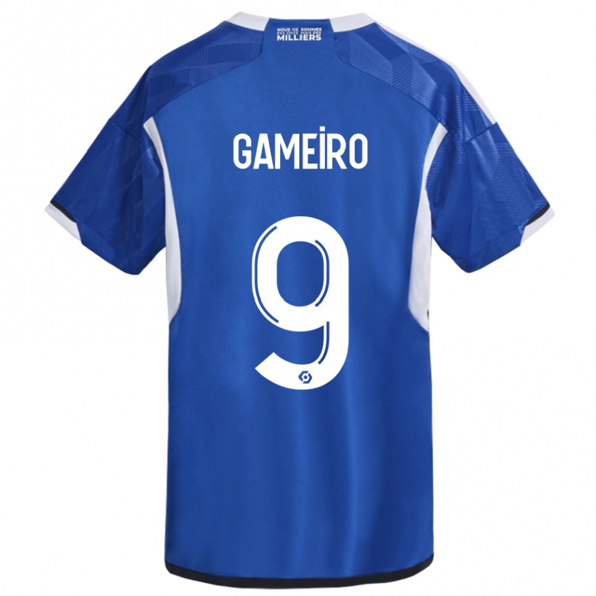 Vaikiškas Kévin Gameiro #9 Mėlyna Namų Marškinėliai 2023/24 T-Shirt