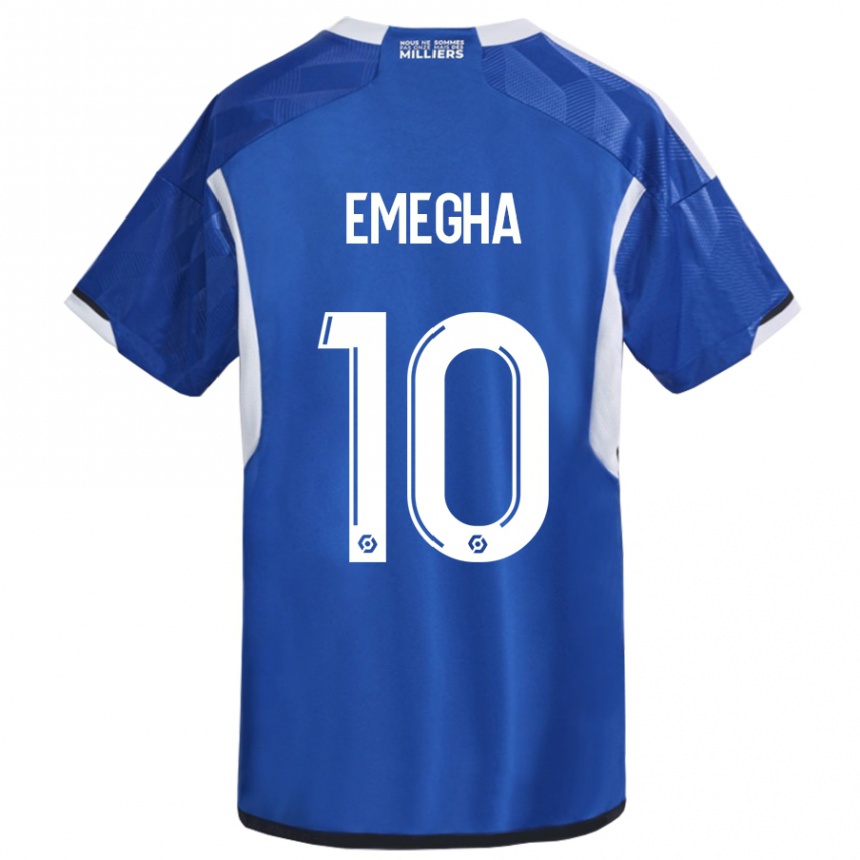 Vaikiškas Emanuel Emegha #10 Mėlyna Namų Marškinėliai 2023/24 T-Shirt