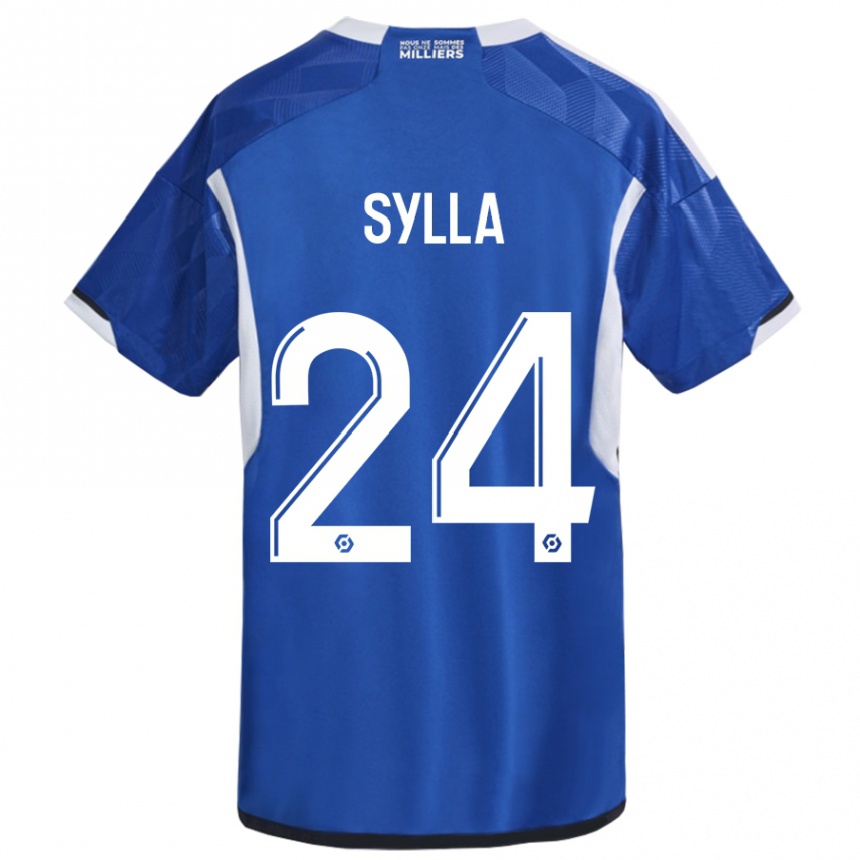 Vaikiškas Abakar Sylla #24 Mėlyna Namų Marškinėliai 2023/24 T-Shirt