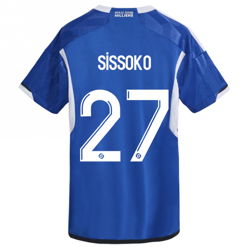 Vaikiškas Ibrahima Sissoko #27 Mėlyna Namų Marškinėliai 2023/24 T-Shirt