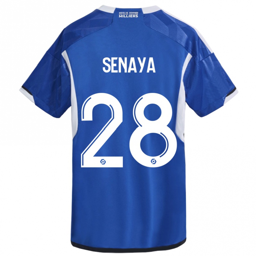 Vaikiškas Marvin Senaya #28 Mėlyna Namų Marškinėliai 2023/24 T-Shirt