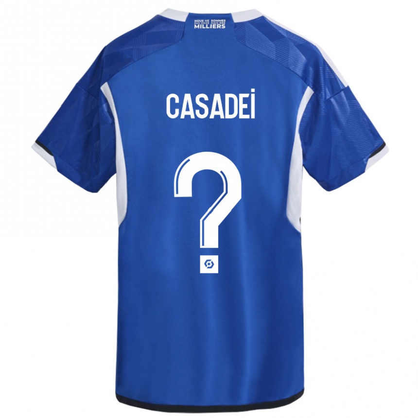 Vaikiškas Alexis Casadei #0 Mėlyna Namų Marškinėliai 2023/24 T-Shirt