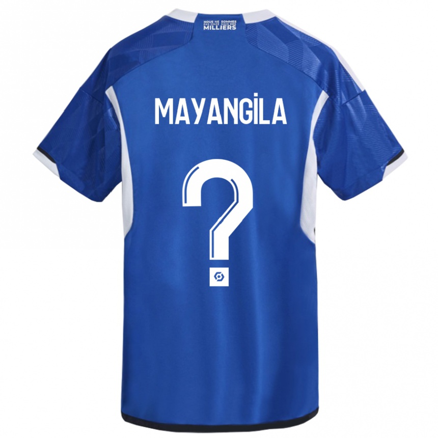 Vaikiškas Ryan Tutu Mayangila #0 Mėlyna Namų Marškinėliai 2023/24 T-Shirt