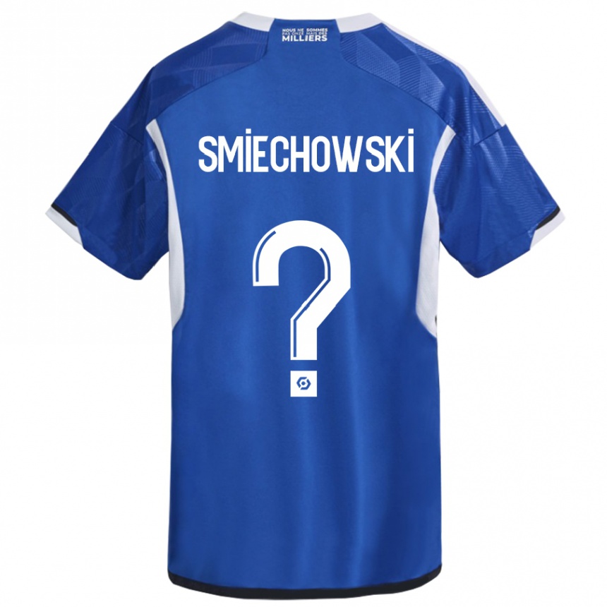 Vaikiškas Artur Smiechowski #0 Mėlyna Namų Marškinėliai 2023/24 T-Shirt