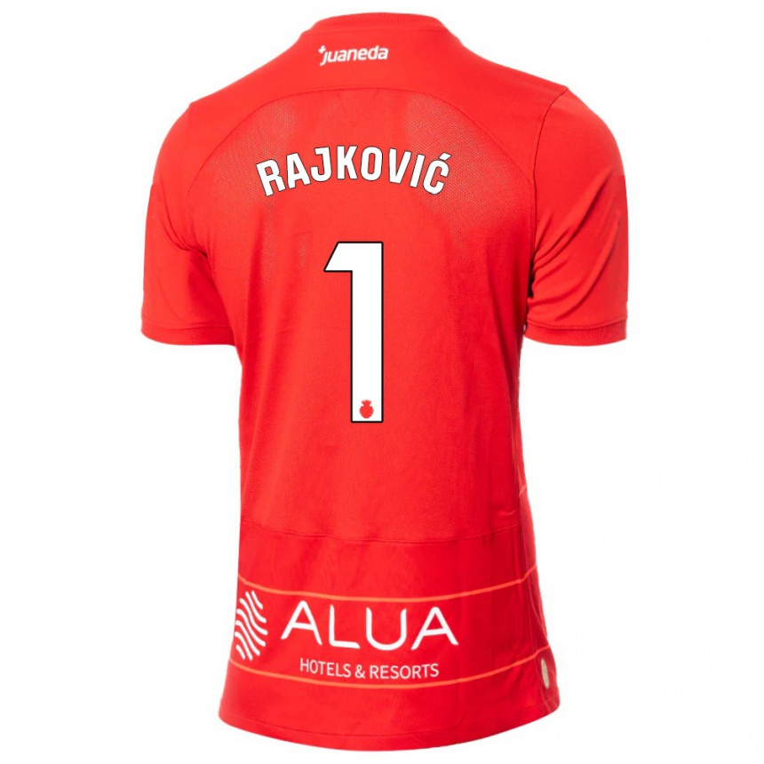 Vaikiškas Predrag Rajkovic #1 Raudona Namų Marškinėliai 2023/24 T-Shirt