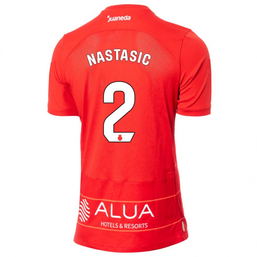 Vaikiškas Matija Nastasic #2 Raudona Namų Marškinėliai 2023/24 T-Shirt