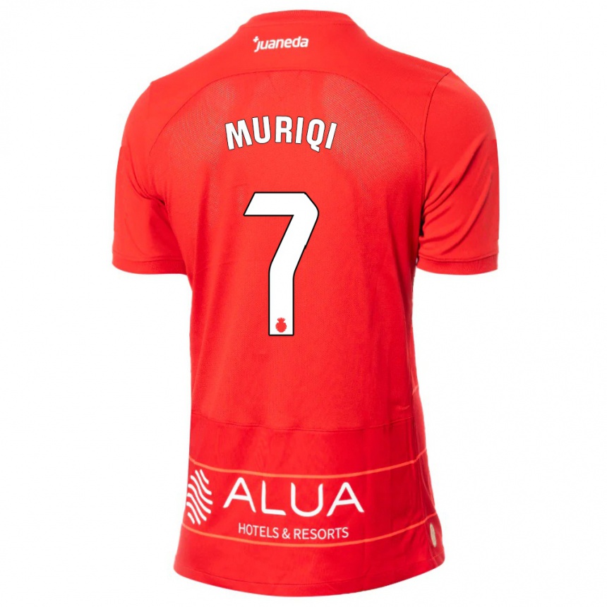 Vaikiškas Vedat Muriqi #7 Raudona Namų Marškinėliai 2023/24 T-Shirt