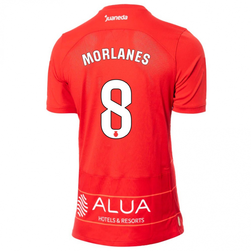 Vaikiškas Manu Morlanes #8 Raudona Namų Marškinėliai 2023/24 T-Shirt