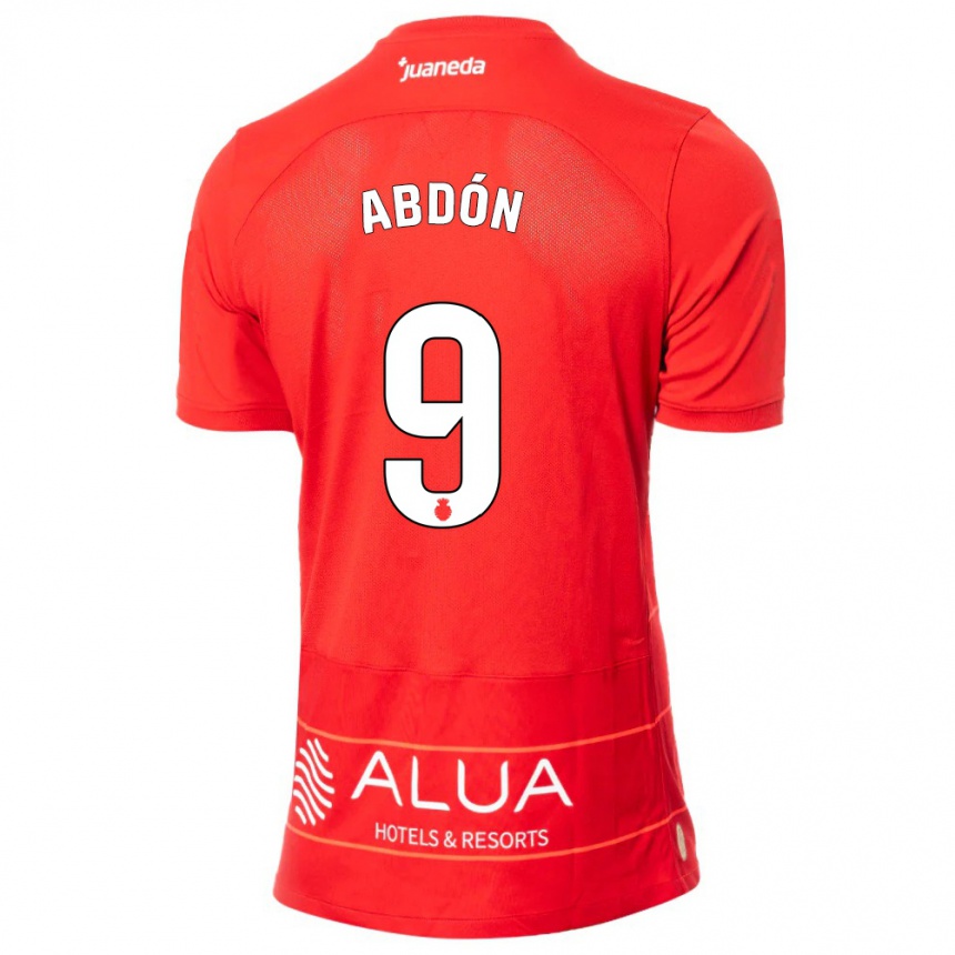 Vaikiškas Abdón Prats #9 Raudona Namų Marškinėliai 2023/24 T-Shirt