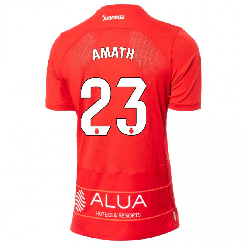 Vaikiškas Amath Ndiaye #23 Raudona Namų Marškinėliai 2023/24 T-Shirt