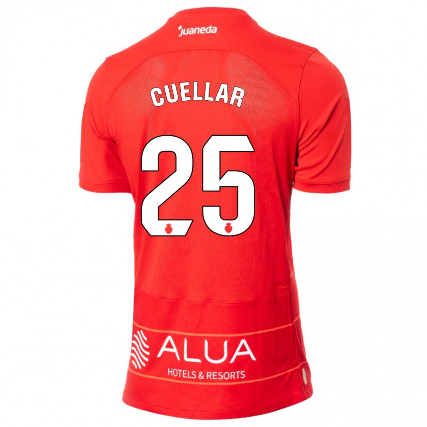 Vaikiškas Iván Cuéllar #25 Raudona Namų Marškinėliai 2023/24 T-Shirt