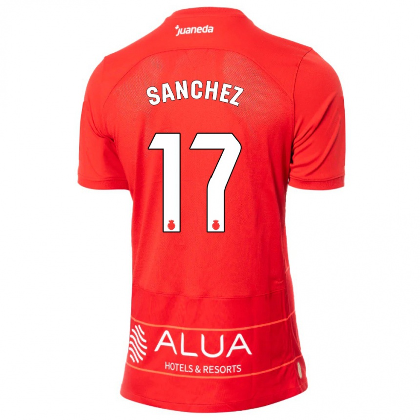 Vaikiškas Avelino Sánchez #17 Raudona Namų Marškinėliai 2023/24 T-Shirt