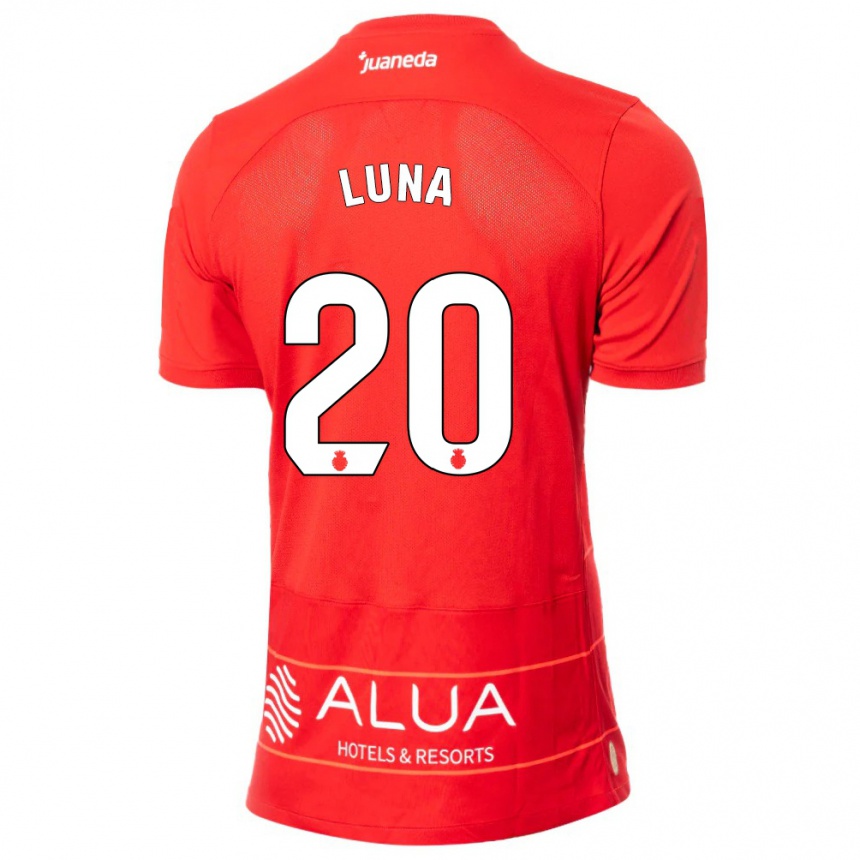 Vaikiškas Daniel Luna #20 Raudona Namų Marškinėliai 2023/24 T-Shirt