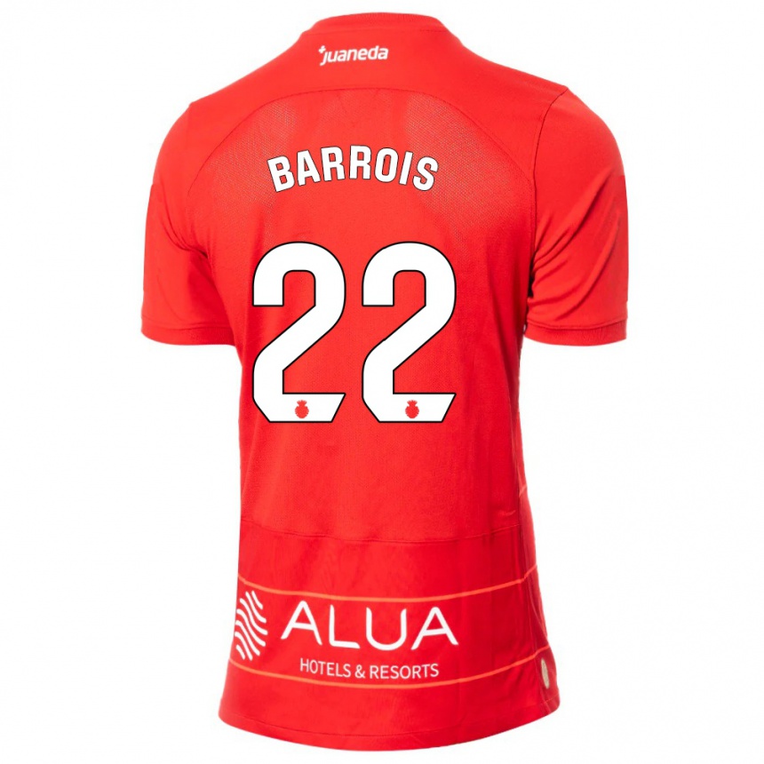 Vaikiškas Eliott Barrois #22 Raudona Namų Marškinėliai 2023/24 T-Shirt