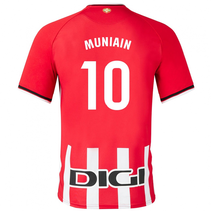 Vaikiškas Iker Muniain #10 Raudona Namų Marškinėliai 2023/24 T-Shirt