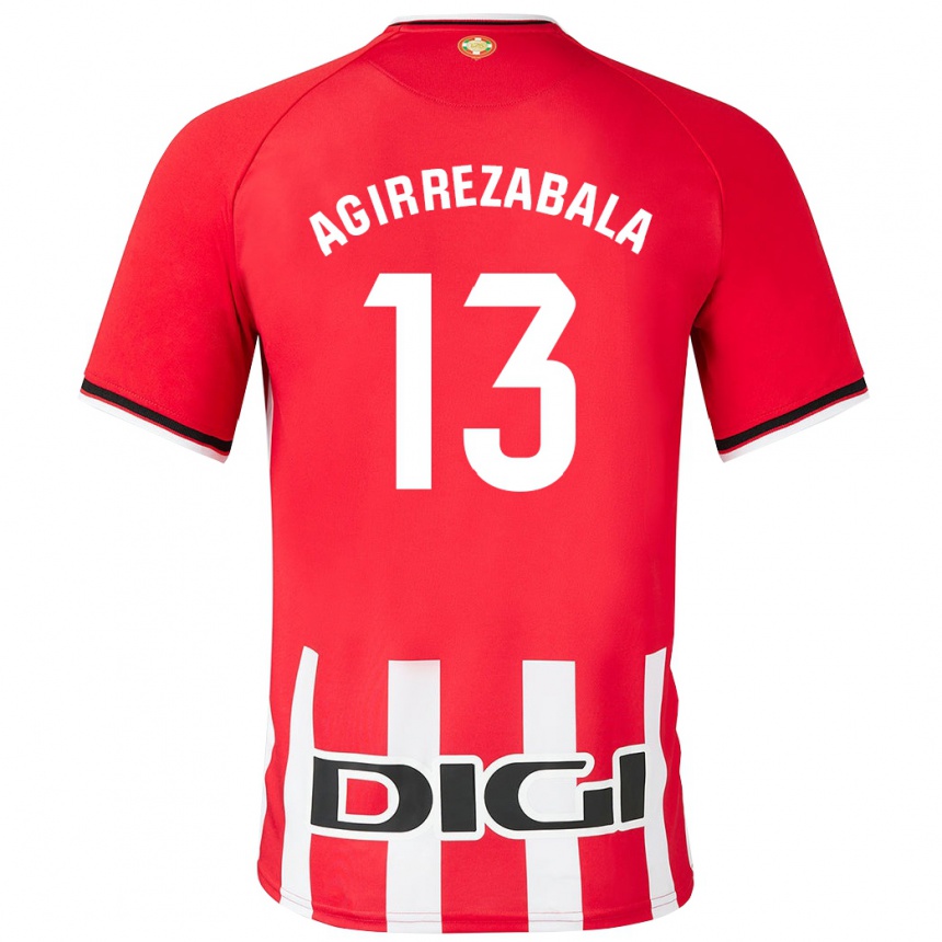 Vaikiškas Julen Agirrezabala #13 Raudona Namų Marškinėliai 2023/24 T-Shirt