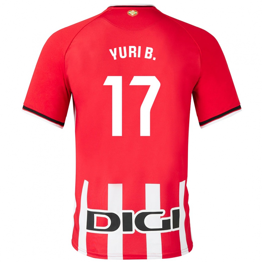 Vaikiškas Yuri Berchiche #17 Raudona Namų Marškinėliai 2023/24 T-Shirt