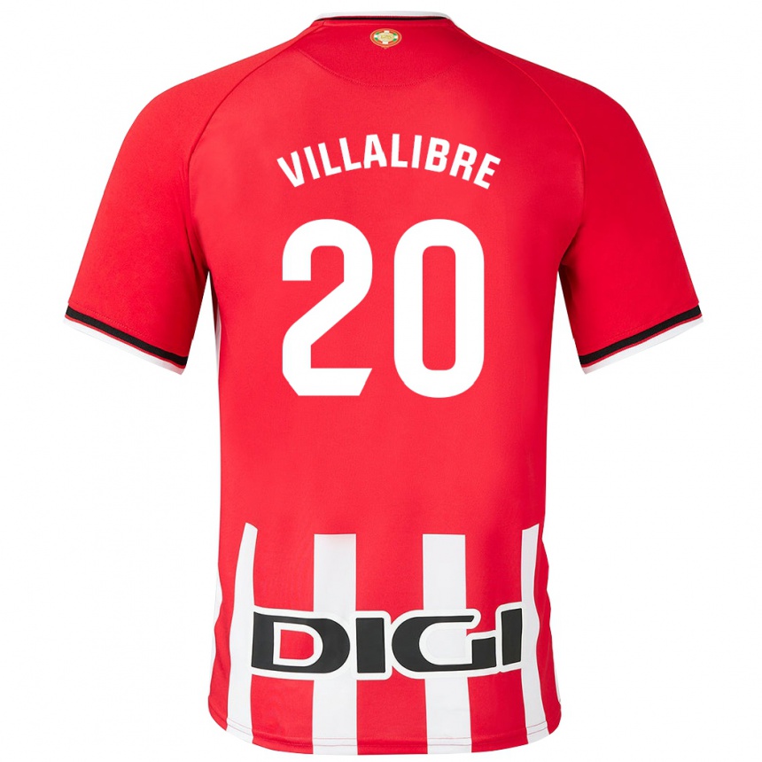 Vaikiškas Asier Villalibre #20 Raudona Namų Marškinėliai 2023/24 T-Shirt