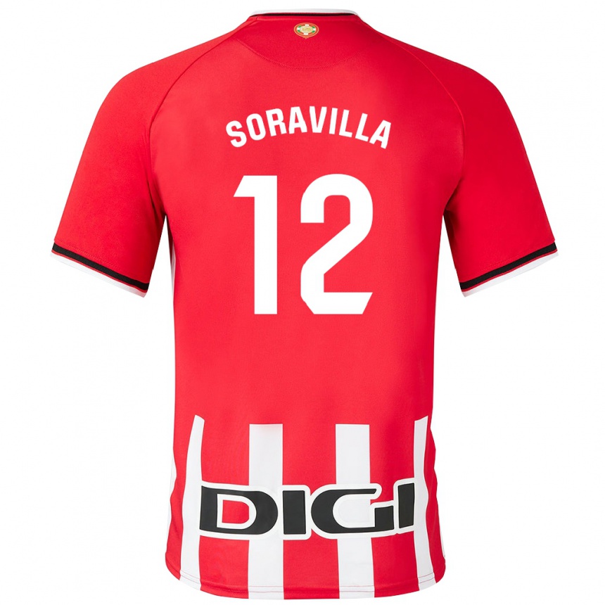 Vaikiškas Ander Soravilla #12 Raudona Namų Marškinėliai 2023/24 T-Shirt