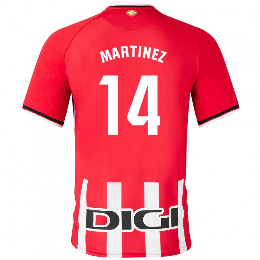 Vaikiškas Pablo Martínez #14 Raudona Namų Marškinėliai 2023/24 T-Shirt