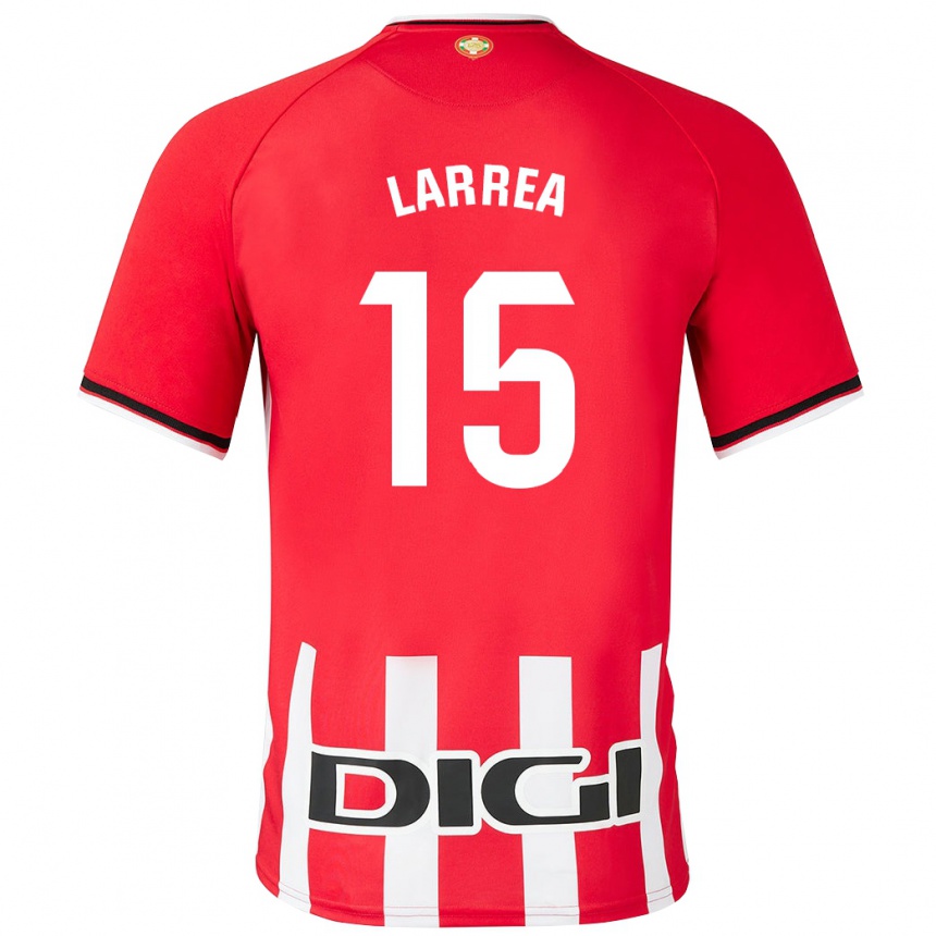 Vaikiškas Beñat Larrea #15 Raudona Namų Marškinėliai 2023/24 T-Shirt