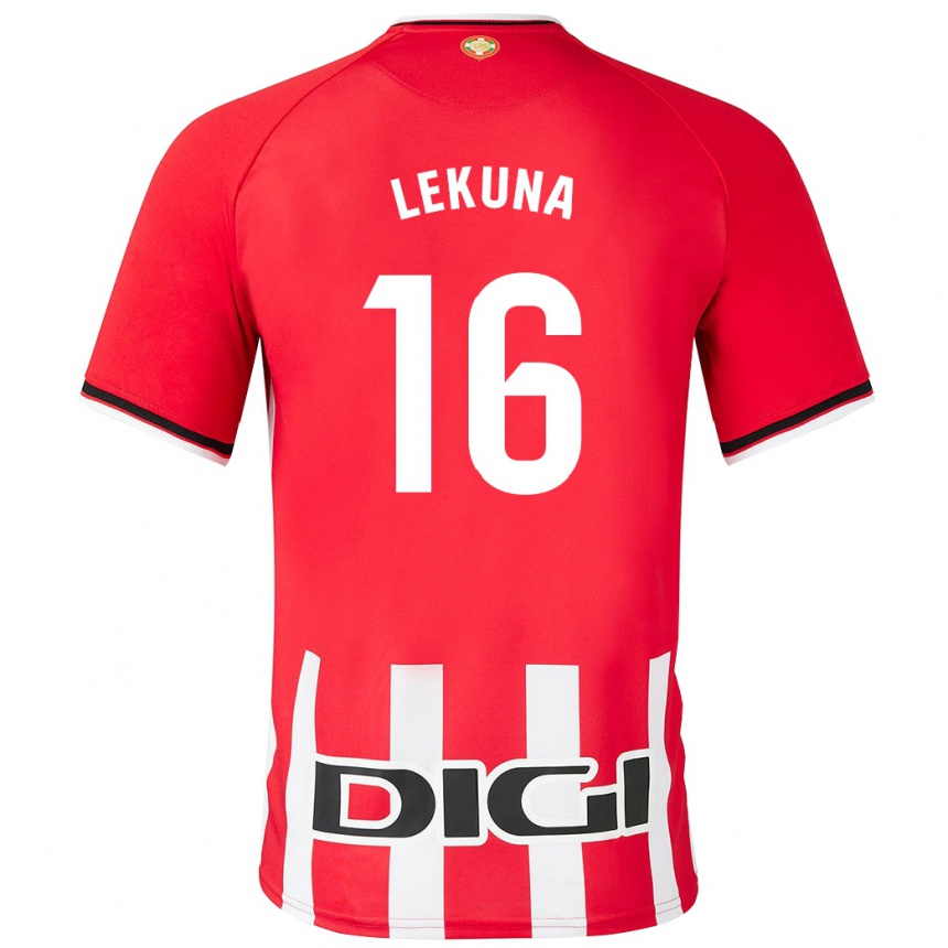 Vaikiškas Adrián Lekuna #16 Raudona Namų Marškinėliai 2023/24 T-Shirt