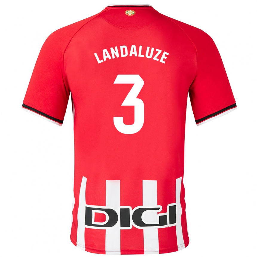 Vaikiškas Naia Landaluze Marquínez #3 Raudona Namų Marškinėliai 2023/24 T-Shirt