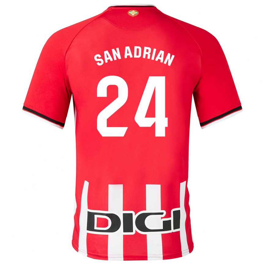 Vaikiškas Marta San Adrián Rocandio #24 Raudona Namų Marškinėliai 2023/24 T-Shirt