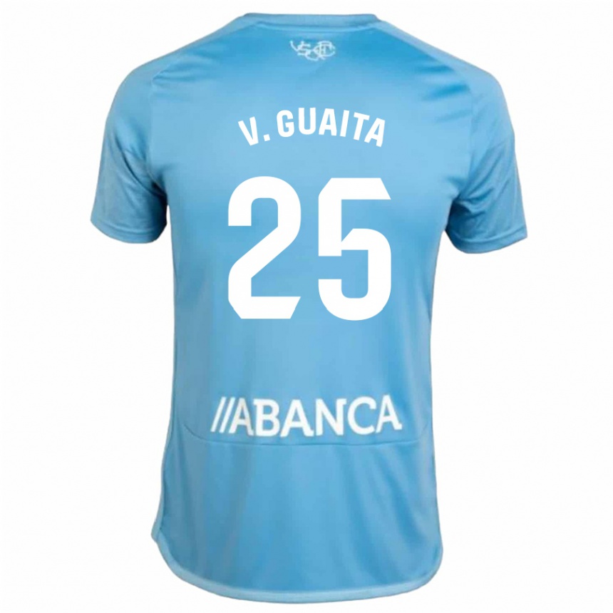 Vaikiškas Vicente Guaita #25 Mėlyna Namų Marškinėliai 2023/24 T-Shirt