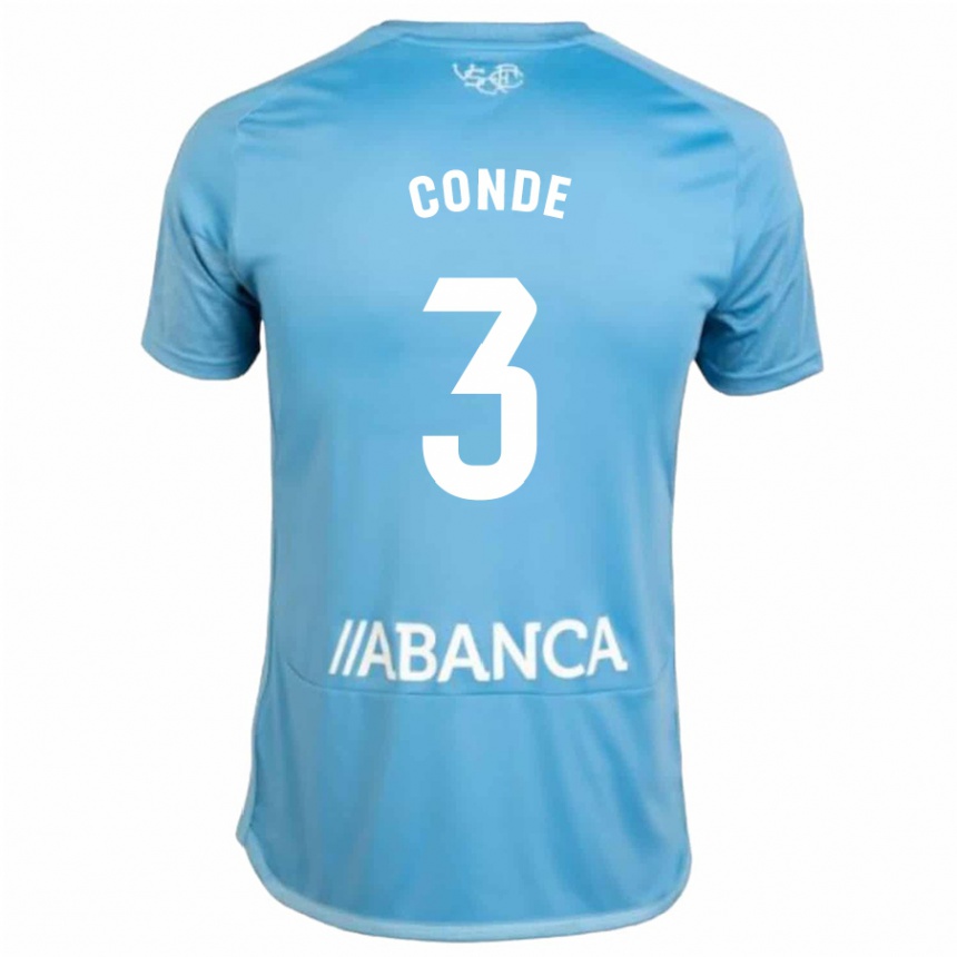 Vaikiškas Martín Conde #3 Mėlyna Namų Marškinėliai 2023/24 T-Shirt