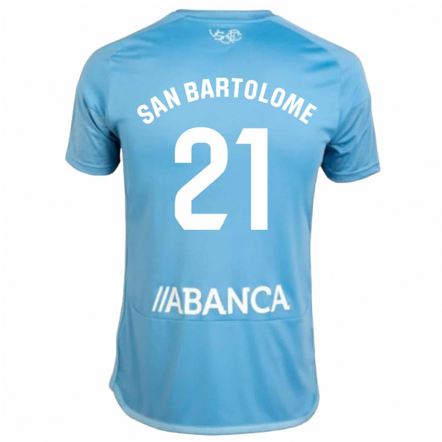 Vaikiškas Víctor San Bartolomé #21 Mėlyna Namų Marškinėliai 2023/24 T-Shirt