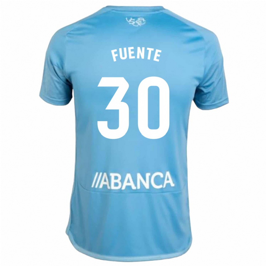 Vaikiškas Mario Fuente #30 Mėlyna Namų Marškinėliai 2023/24 T-Shirt