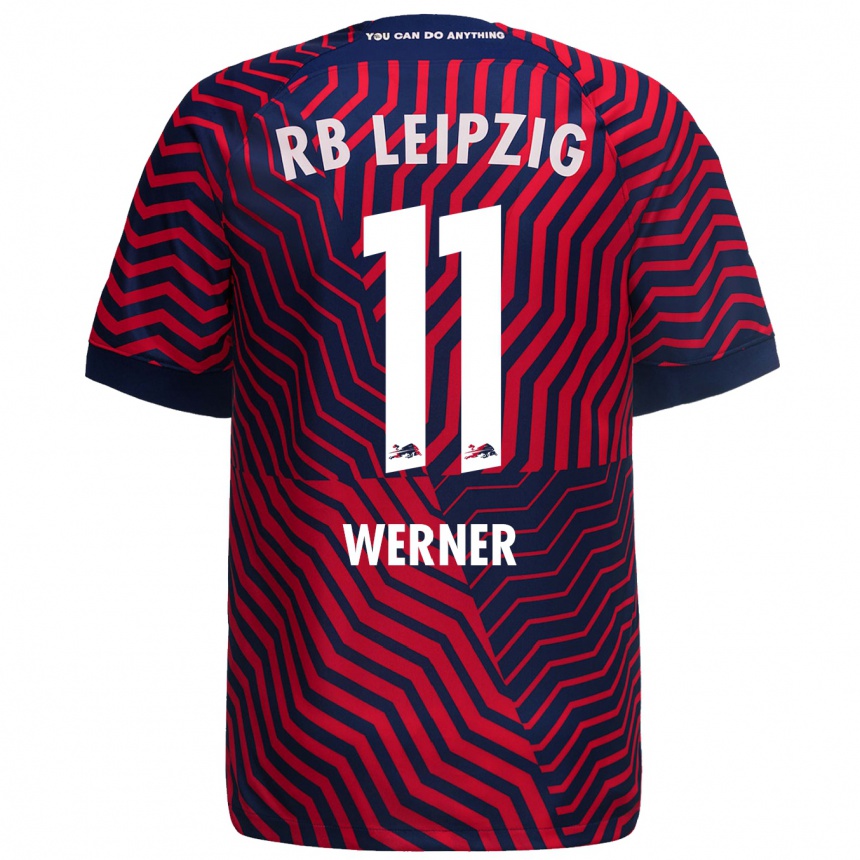 Vaikiškas Timo Werner #11 Mėlyna Raudona Išvykos Marškinėliai 2023/24 T-Shirt