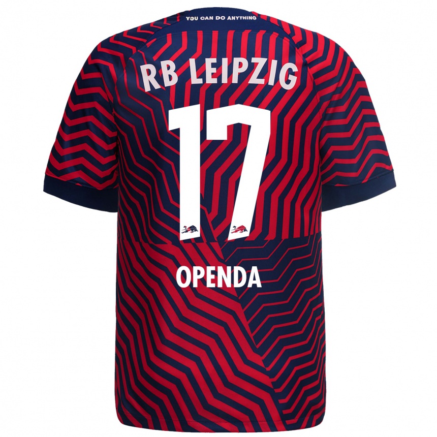 Vaikiškas Loïs Openda #17 Mėlyna Raudona Išvykos Marškinėliai 2023/24 T-Shirt