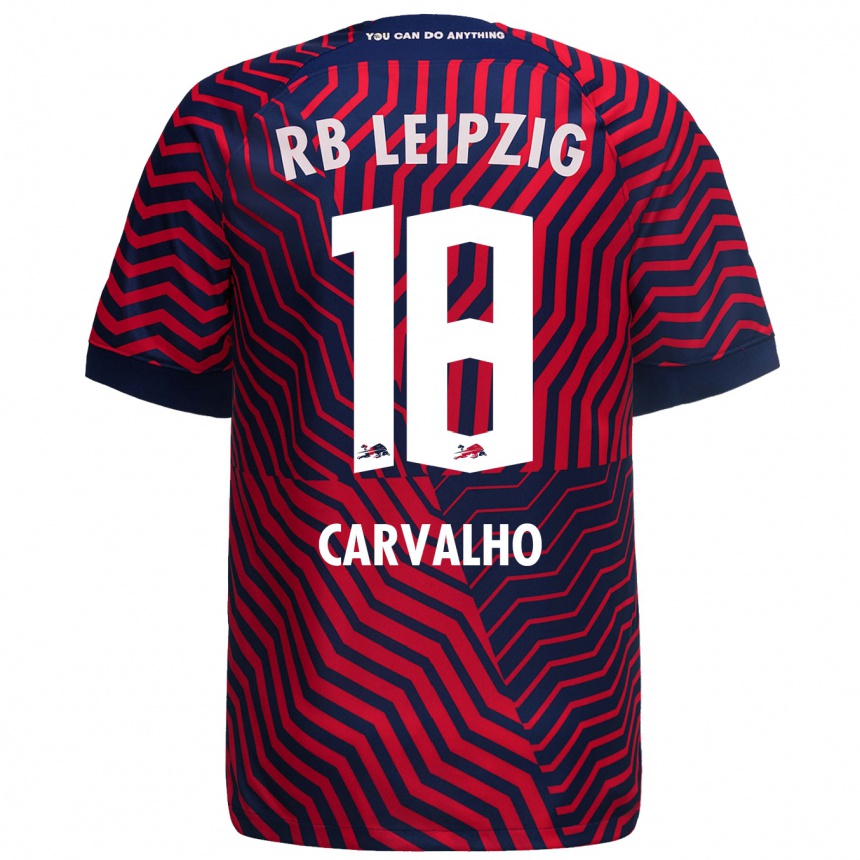 Vaikiškas Fabio Carvalho #18 Mėlyna Raudona Išvykos Marškinėliai 2023/24 T-Shirt