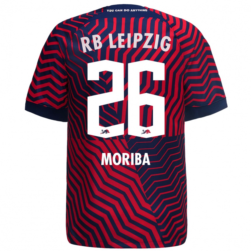 Vaikiškas Ilaix Moriba #26 Mėlyna Raudona Išvykos Marškinėliai 2023/24 T-Shirt