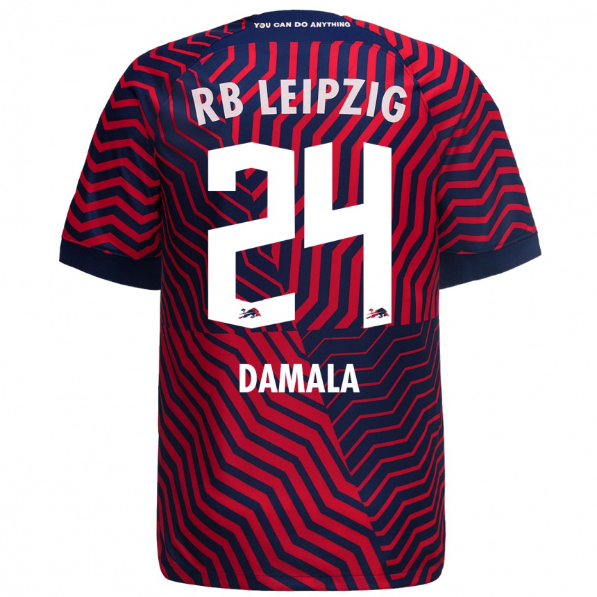 Vaikiškas Bilal Damala #24 Mėlyna Raudona Išvykos Marškinėliai 2023/24 T-Shirt