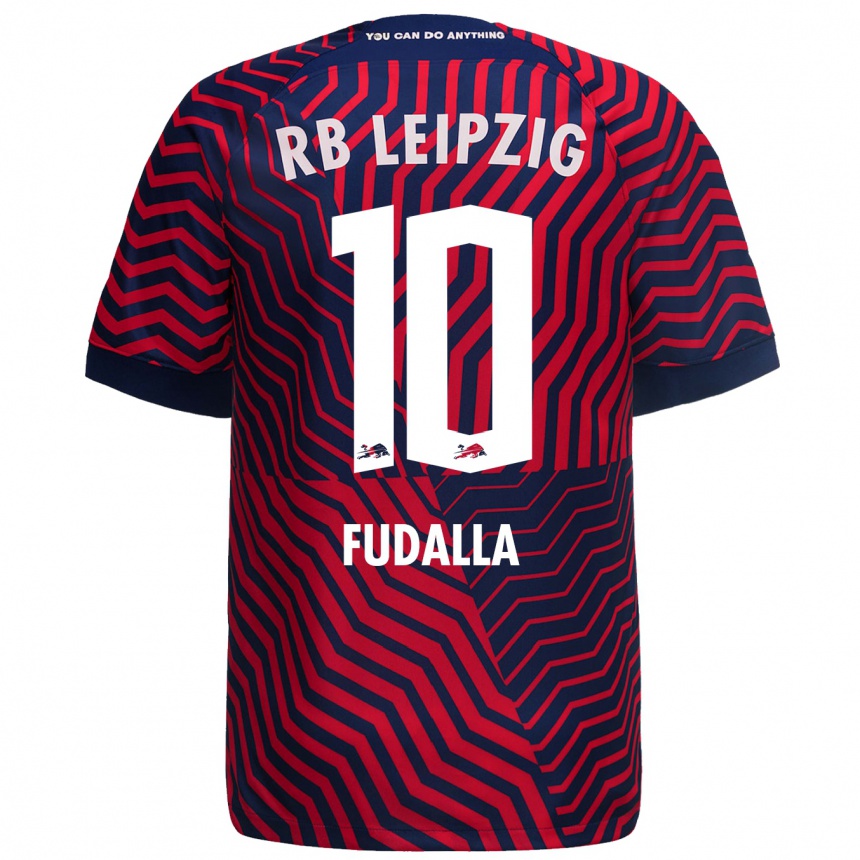 Vaikiškas Vanessa Fudalla #10 Mėlyna Raudona Išvykos Marškinėliai 2023/24 T-Shirt