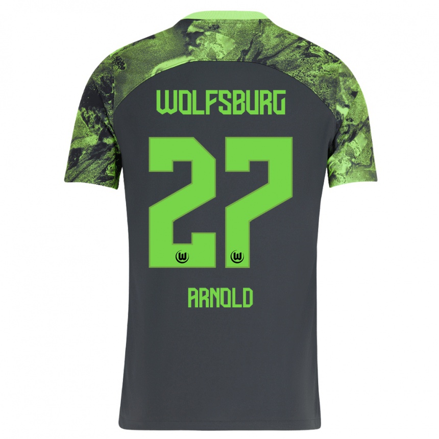 Vaikiškas Maximilian Arnold #27 Tamsiai Pilka Išvykos Marškinėliai 2023/24 T-Shirt